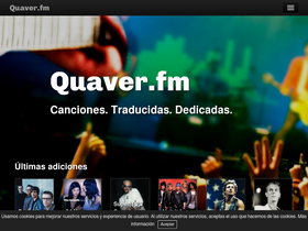 'quaver.fm' screenshot