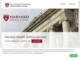 'harvardhealthonlinelearning.com' screenshot