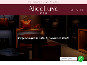 aliceluxe.store homepage screenshot