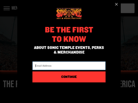 'sonictemplefestival.com' screenshot
