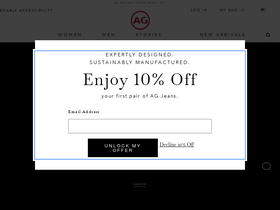 'agjeans.com' screenshot