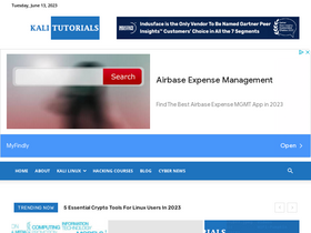 'kalilinuxtutorials.com' screenshot