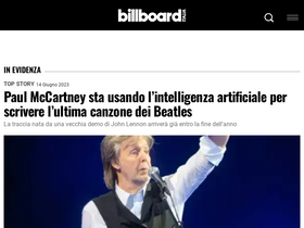 'billboard.it' screenshot