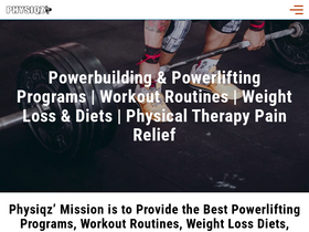 'physiqz.com' screenshot