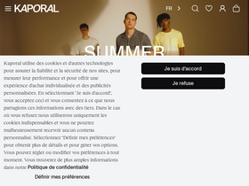 'kaporal.com' screenshot
