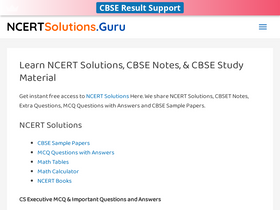 'ncertsolutions.guru' screenshot