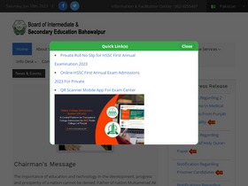 'web.bisebwp.edu.pk' screenshot