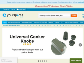 'yourspares.co.uk' screenshot