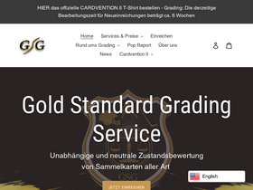 GSG® - Gold-Standard-Grading homepage screenshot