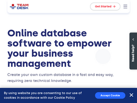 'teamdesk.net' screenshot