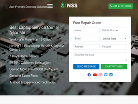 'nsslaptopservicecenter.com' screenshot