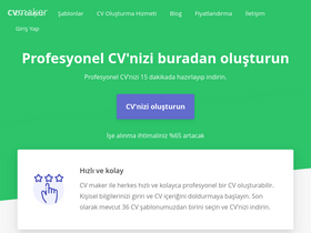 'cvmaker.com.tr' screenshot