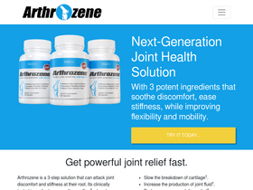 'arthrozene.com' screenshot