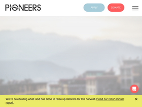 'pioneers.org' screenshot