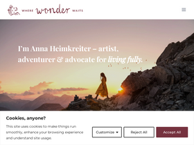 'wherewonderwaits.com' screenshot