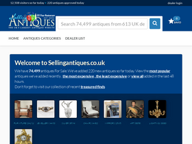 'sellingantiques.co.uk' screenshot