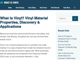 'whatisvinyl.com' screenshot