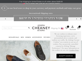 'cheaney.co.uk' screenshot