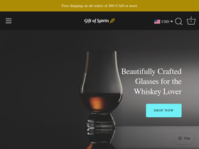 Gift of Spirits homepage screenshot