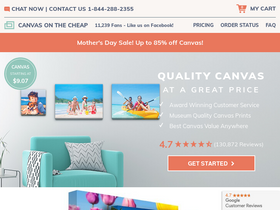'canvasonthecheap.com' screenshot