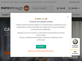 'photospecialist.it' screenshot