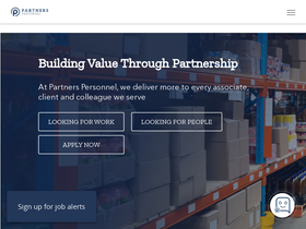 'partnerspersonnel.com' screenshot