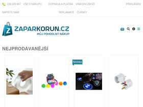 'zaparkorun.cz' screenshot
