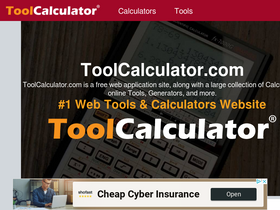 'toolcalculator.com' screenshot