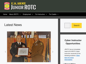 'usarmyjrotc.com' screenshot