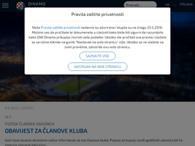 'gnkdinamo.hr' screenshot