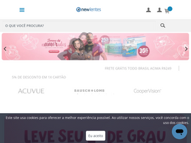 'newlentes.com.br' screenshot