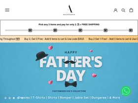 anveshanaclothing.com homepage screenshot