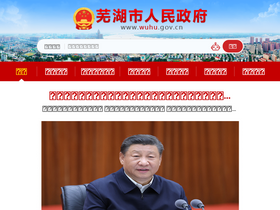 'wuhu.gov.cn' screenshot