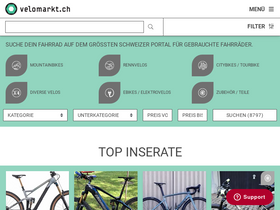 'velomarkt.ch' screenshot
