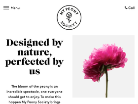 'mypeonysociety.com' screenshot