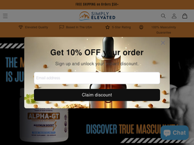 simplyelevatednutrition.com homepage screenshot
