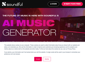 Soundful - Revolutionize music creation with AI, offering ease, diversity, and royalty-free tracks.