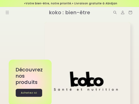 koko : bien-être website screenshot