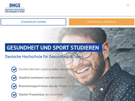 'dhgs-hochschule.de' screenshot