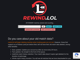 'rewind.lol' screenshot