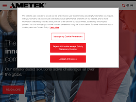 'ametek.com' screenshot