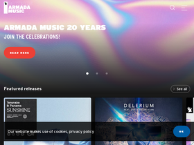 'armadamusic.com' screenshot