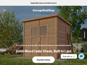 storageshedshop.com homepage screenshot