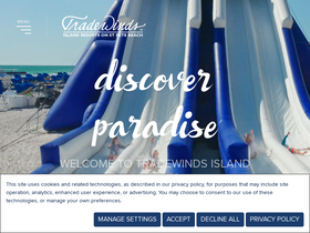 'tradewindsresort.com' screenshot