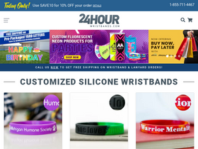 '24hourwristbands.com' screenshot