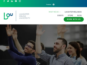 'laughteronlineuniversity.com' screenshot