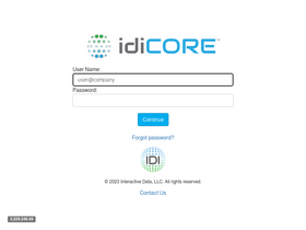 'idicore.com' screenshot