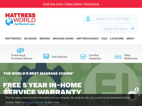 mattressworldnorthwest.com homepage screenshot