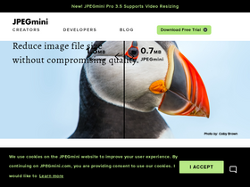 'jpegmini.com' screenshot