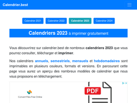'calendrier.best' screenshot
